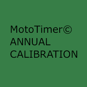 MotoTimer© Annual Calibration ONLY